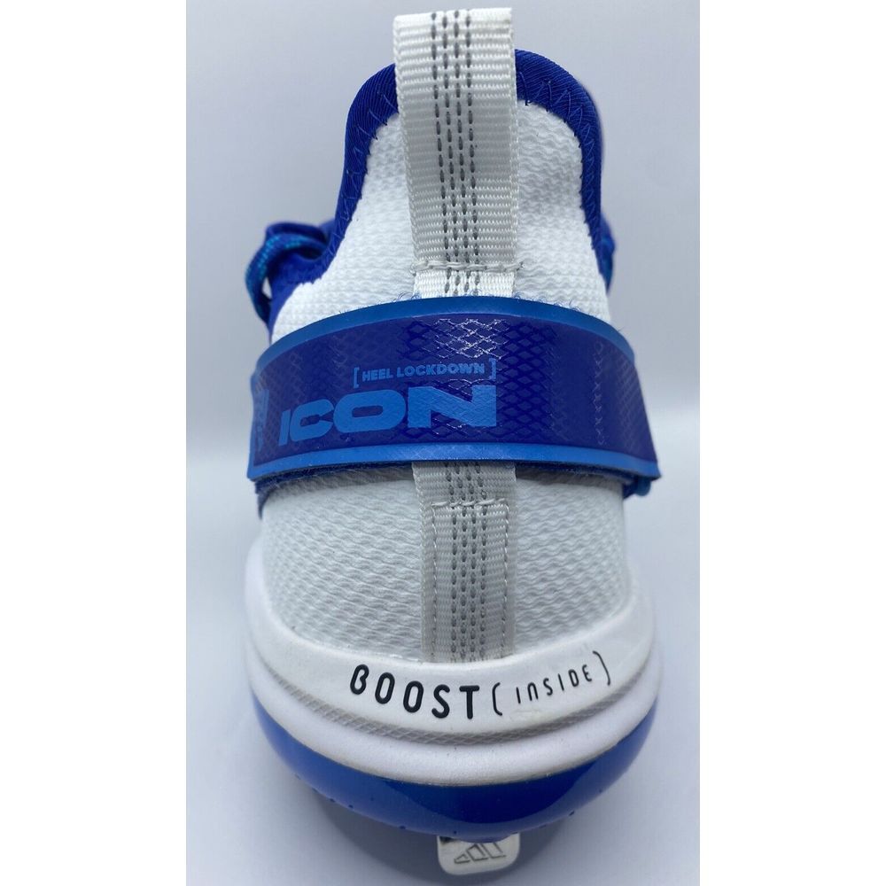 Adidas Men's Icon 7  Boost Royal Blue White Baseball Metal Cleats S23849 Size 12 - Picture 6 of 16